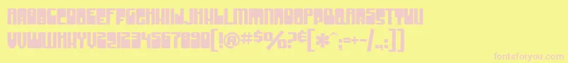 SfGrooveMachineUpright Font – Pink Fonts on Yellow Background