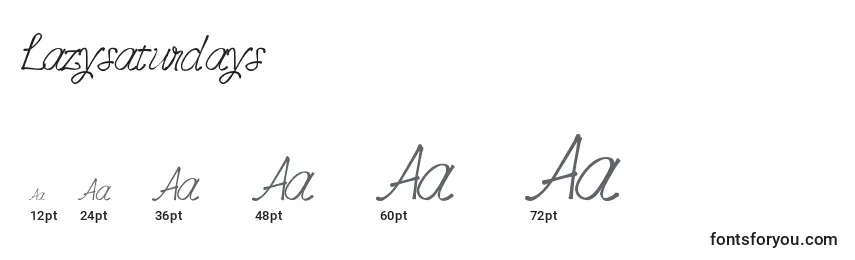 Размеры шрифта Lazysaturdays
