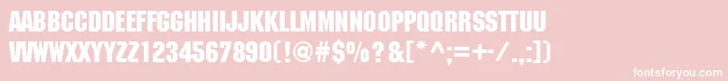 MechanicRegularDb-Schriftart – Weiße Schriften auf rosa Hintergrund