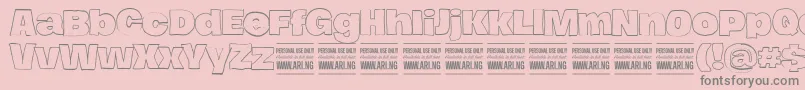 More about HierografoutlinePersonal Font HierografoutlinePersonal Font – Gray Fonts on Pink Background