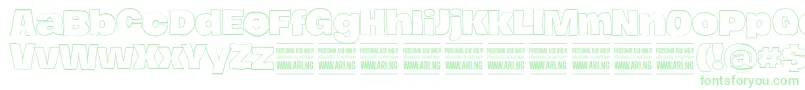 HierografoutlinePersonal Font – Green Fonts on White Background