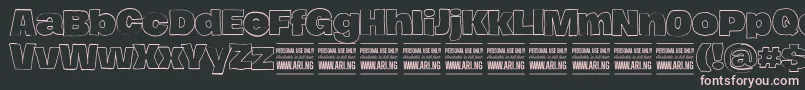 HierografoutlinePersonal Font – Pink Fonts on Black Background