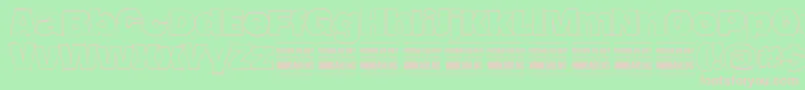 fuente HierografoutlinePersonal – Fuentes Rosadas Sobre Fondo Verde