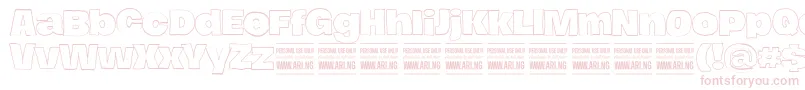 HierografoutlinePersonal Font – Pink Fonts on White Background