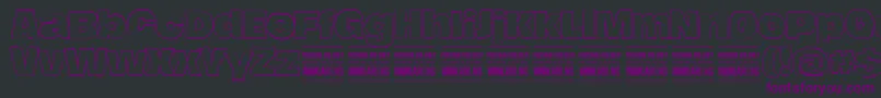 HierografoutlinePersonal Font – Purple Fonts on Black Background