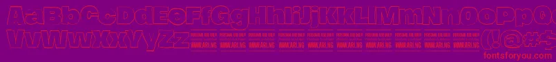 Police HierografoutlinePersonal – polices rouges sur fond violet