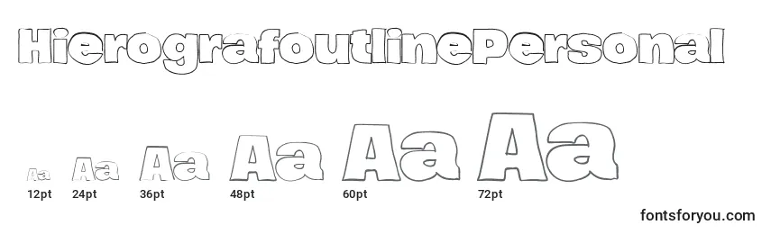 HierografoutlinePersonal Font Sizes
