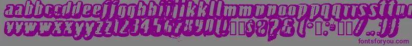 フォントFructosa – 紫色のフォント、灰色の背景