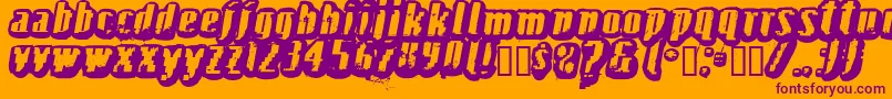 Шрифт Fructosa – фиолетовые шрифты на оранжевом фоне
