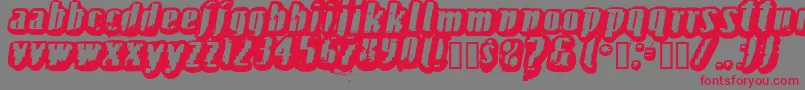 Fructosa Font – Red Fonts on Gray Background