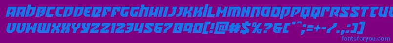 Crazyivanital Font – Blue Fonts on Purple Background