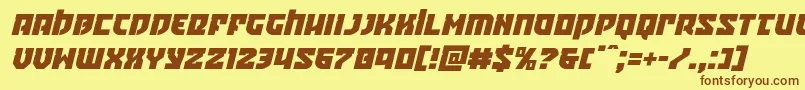 Crazyivanital Font – Brown Fonts on Yellow Background
