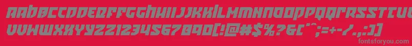 Crazyivanital Font – Gray Fonts on Red Background