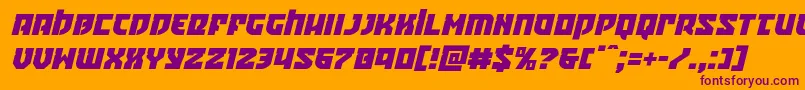 Crazyivanital-fontti – violetit fontit oranssilla taustalla
