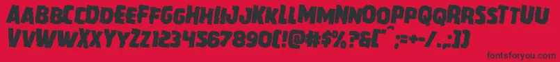 Howlinmadrotate2 Font – Black Fonts on Red Background