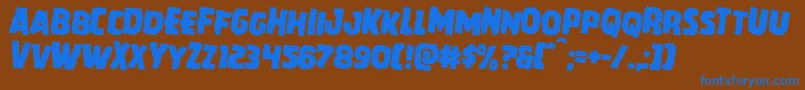 Howlinmadrotate2 Font – Blue Fonts on Brown Background