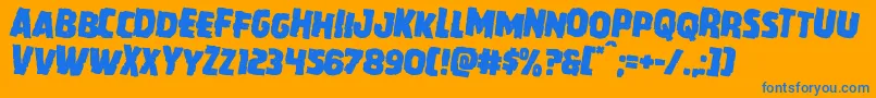 Howlinmadrotate2 Font – Blue Fonts on Orange Background