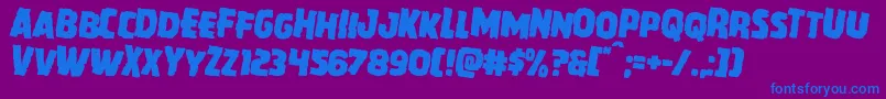 Police Howlinmadrotate2 – polices bleues sur fond violet