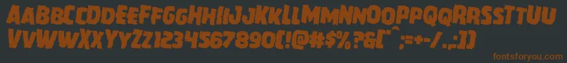 Howlinmadrotate2 Font – Brown Fonts on Black Background