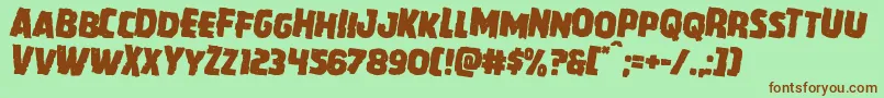 Howlinmadrotate2 Font – Brown Fonts on Green Background