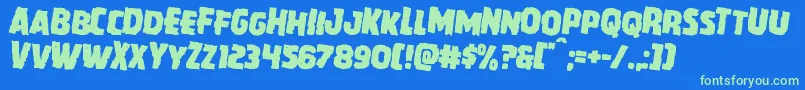 Howlinmadrotate2 Font – Green Fonts on Blue Background