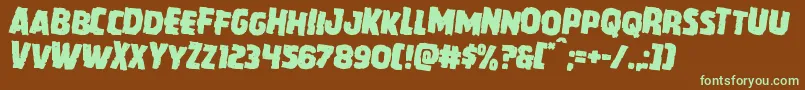 Howlinmadrotate2 Font – Green Fonts on Brown Background