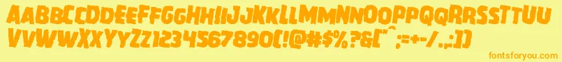 Howlinmadrotate2 Font – Orange Fonts on Yellow Background