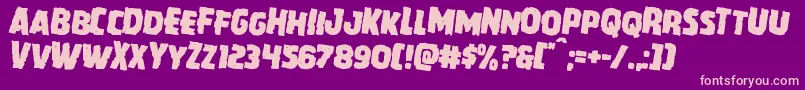フォントHowlinmadrotate2 – 紫の背景にピンクのフォント