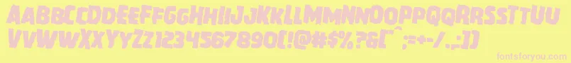 Howlinmadrotate2 Font – Pink Fonts on Yellow Background