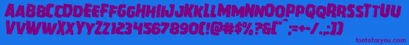 Police Howlinmadrotate2 – polices violettes sur fond bleu