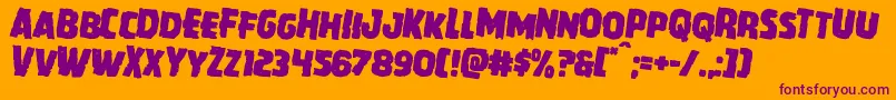 Howlinmadrotate2 Font – Purple Fonts on Orange Background