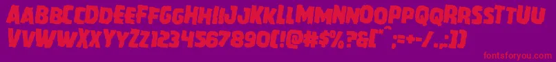 Howlinmadrotate2 Font – Red Fonts on Purple Background