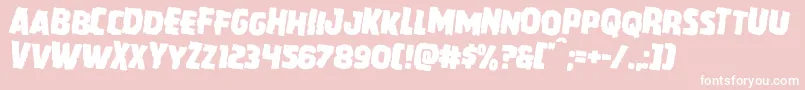 Howlinmadrotate2 Font – White Fonts on Pink Background