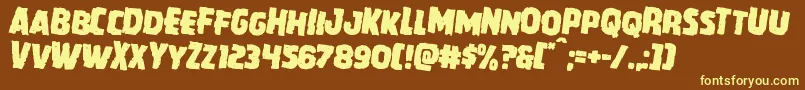 Howlinmadrotate2 Font – Yellow Fonts on Brown Background