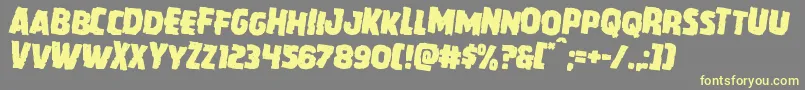 Шрифт Howlinmadrotate2 – жёлтые шрифты на сером фоне