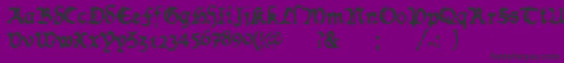 WornManuscriptrough Font – Black Fonts on Purple Background