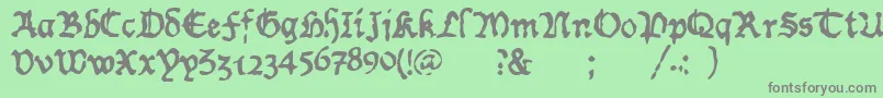 WornManuscriptrough Font – Gray Fonts on Green Background