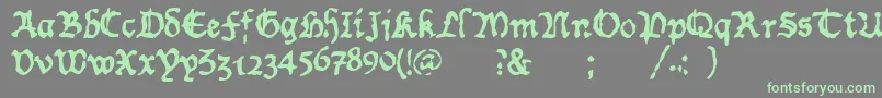 WornManuscriptrough Font – Green Fonts on Gray Background