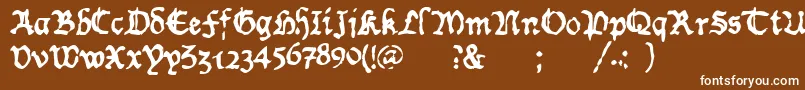 フォントWornManuscriptrough – 茶色の背景に白い文字