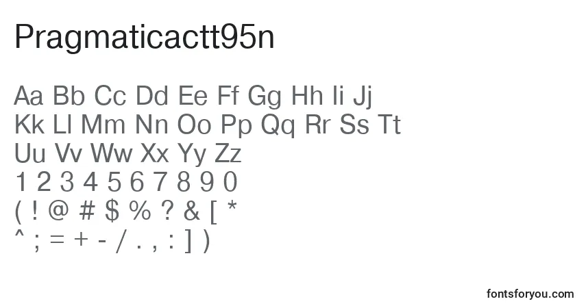 A fonte Pragmaticactt95n – alfabeto, números, caracteres especiais
