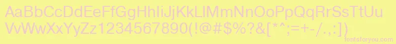 Pragmaticactt95n Font – Pink Fonts on Yellow Background