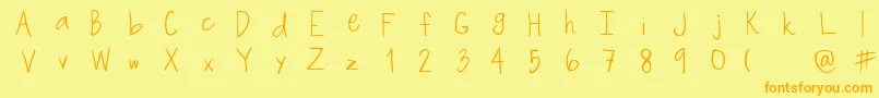 Шрифт SpacedOut – оранжевые шрифты на жёлтом фоне