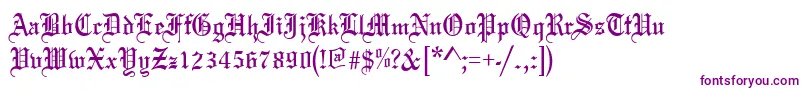 Oldeenglish Font – Purple Fonts on White Background