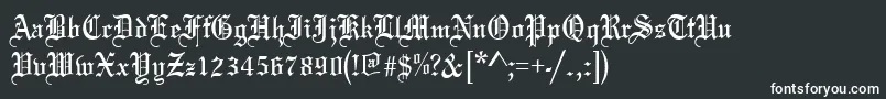 Oldeenglish-fontti – valkoiset fontit