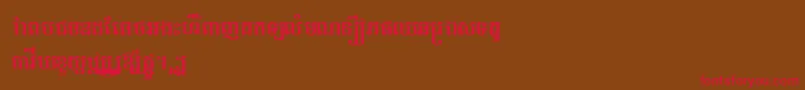 ThaprumRegular Font – Red Fonts on Brown Background