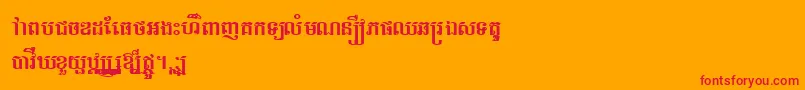 ThaprumRegular Font – Red Fonts on Orange Background