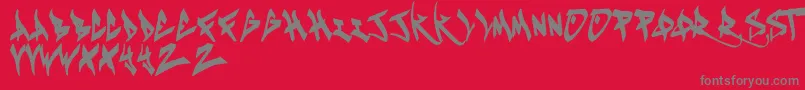 KeustaRegular Font – Gray Fonts on Red Background