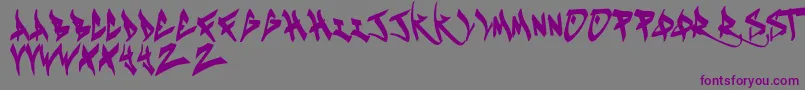 KeustaRegular Font – Purple Fonts on Gray Background