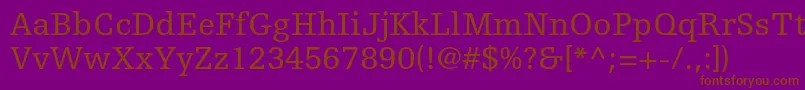 EgyptiennefltstdRoman Font – Brown Fonts on Purple Background