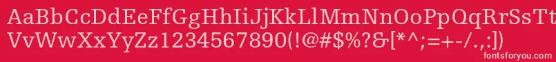 EgyptiennefltstdRoman Font – Pink Fonts on Red Background